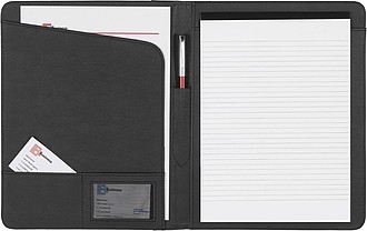 AMBASADOR konferenční desky A4 s blokem, černá - reklamní desky