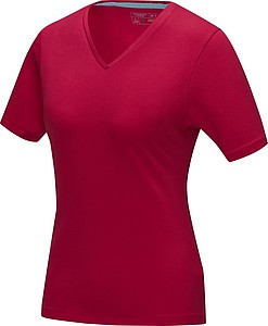 Tričko ELEVATE KAWARTHA LADIES V-NECK červená M - trička s potiskem