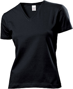 Tričko STEDMAN CLASSIC V-NECK WOMEN černá M - trička s potiskem