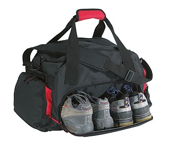 ANGORA sportovní taška s kapsou na boty, černá, červená