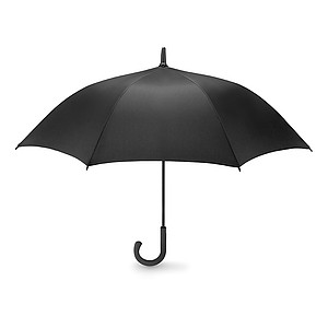 Automatický deštník 23", černá kovová konstrukce, černý - reklamní deštníky