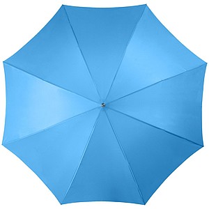 Automatický deštník, dřevěná rukojeť, světle modrá