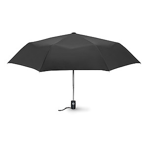 Automatický skládací deštník, černý - reklamní deštníky