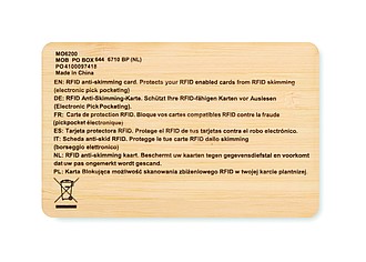 Bambusová karta proti RFID skenování