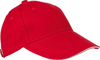 Baseballová čepice z bavlny, neobsahuje AZO, červená