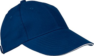 Baseballová čepice z bavlny, neobsahuje AZO, nám. Modrá