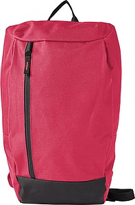 Batoh s přední vertikální kapsou, červený