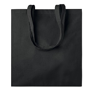 Bavlněná nákupní taška, dlouhá ucha, černá