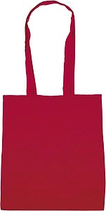 Bavlněná nákupní taška z nebělené a ekologické bavlny, červená