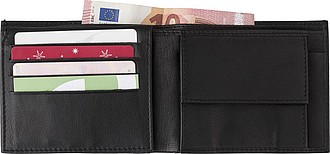 BOSKATA Černá kožená peněženka s RFID ochranou