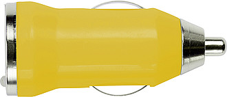 CANOPUS Plastový adaptér z autonabíječky do USB, žlutý