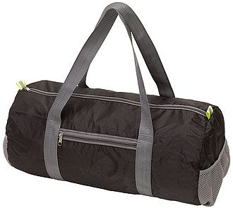 Cestovní taška složitelná do malé kapsy, černá - tašky s potiskem
