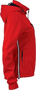 Dámská 3-vrstvá sofshellová bunda JAMES & NICHOLSON, červená, 2XL