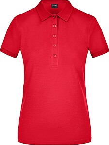 Dámská elastická polokošile James Nicholson, červená, XL - reklamní polokošile