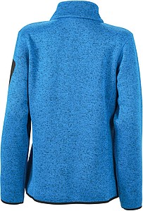 Dámská fleecová bunda James Nicholson knit fleece jacket women, královská modrá/červená, vel. L