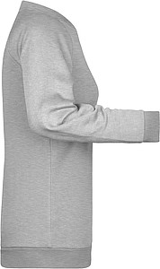 Dámská mikina James Nicholson sweatshirt women, tmavě šedý melír, vel. 3XL