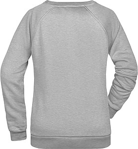 Dámská mikina James Nicholson sweatshirt women, tmavě šedý melír, vel. 3XL
