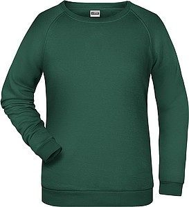 Dámská mikina James Nicholson sweatshirt women, tmavě zelená, vel. L