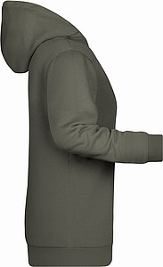 Dámská mikina s kapucí James Nicholson sweat hoodie women, šedá, vel. 3XL