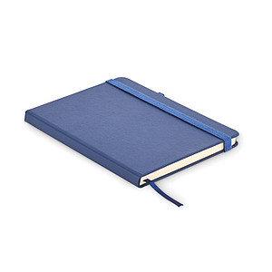 DEMIRO Linkovaný poznámkový blok v recyklovaných PU deskách, 192 stran, královská modrá - reklamní bloky