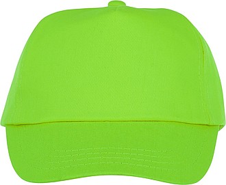 Dětská pětipanelová bavlněná čepice Feniks, jasně zelená
