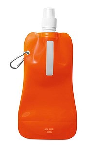 GATES Rolovací láhev na vodu s karabinou, oranžová