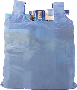 JASMÍNA Nákupní taška skládací s karabinkou, světle modrá