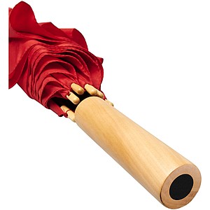 Jednobarevný deštník z recyklovaného PET , průměr 102 cm, červená