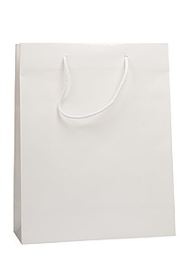 KOFIRA Papírová taška 32 x 13 x 40 cm, lamino lesk, bílá