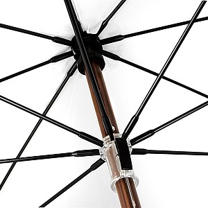 LUGO Elegantní větruodolný deštník se zahnutou rukojetí, průměr 102 cm, bílá