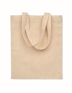 Malá bavlněná dárková taška, béžová - obaly s potiskem