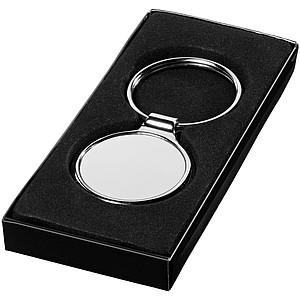 Malý kruhový přívěšek na klíče, stříbrná