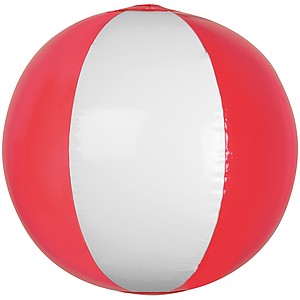 Nafukovací plážový míč, bílo červený