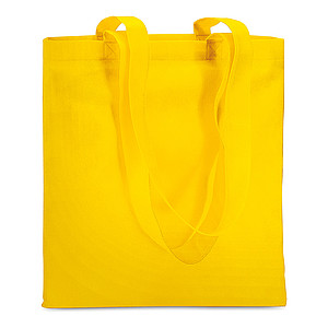 Nákupní taška z netkané textilie 80 g/m2. Dlouhá ucha, žlutá