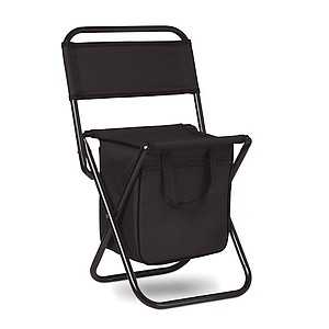 NOVARA Skládací židlička s batohem, černá - reklamní předměty
