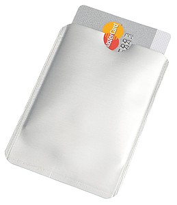 Obal na platební karty s RFID ochranou, stříbrný