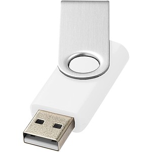 Otočný USB disk 32 GB, bílá - reklamní předměty