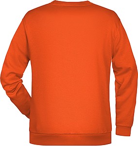Pánská mikina James Nicholson sweatshirt men, oranžová, vel. XL