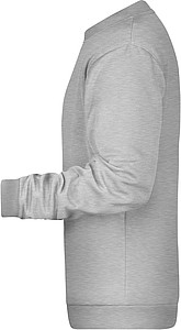 Pánská mikina James Nicholson sweatshirt men, tmavě šedý melír, vel. M
