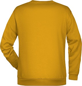 Pánská mikina James Nicholson sweatshirt men, tmavě žlutá, vel. XL