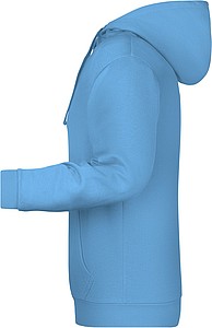 Pánská mikina s kapucí James Nicholson sweat hoodie men, sv. modrá, vel. M