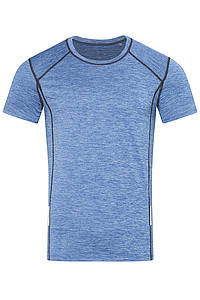 Pánské tričko STEDMAN RECYCLED SPORTS -T REFLECT MEN, modrý melír, S - ekologické reklamní předměty
