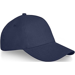 Pětipanelová čepice s tvarovaným kšiltem, námořní modrá
