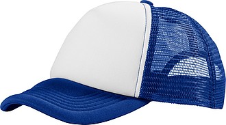 Pětipanelová čepice s vyplněným předním dílem, modrá