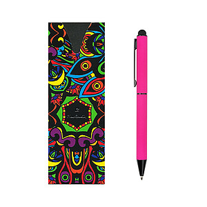 PIERRE CARDIN CELEBRATION Kovové kuličkové pero se stylusem, růžová