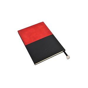 PIERRE CARDIN REPORTER Poznámkový blok A5, tečkované listy, červená/černá
