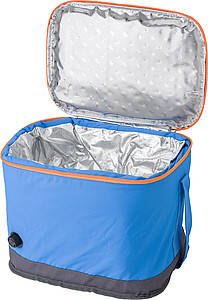 Polyesterová chladicí taška s hliníkovou folií. Kapacita tašky je 12 l. Světlá královská modrá.