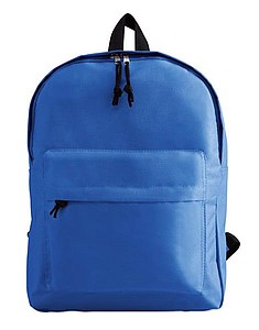 Polyesterový batoh s venkovní kapsou, světle modrá