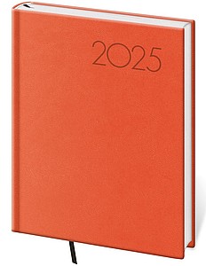 Print POP 2025 diář denní B6, oranžový - reklamní kalendáře