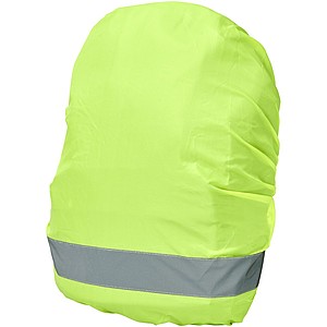 Reflexní a voděodolný kryt batohu, fluorescenční žlutá - reflexní vesta s potiskem